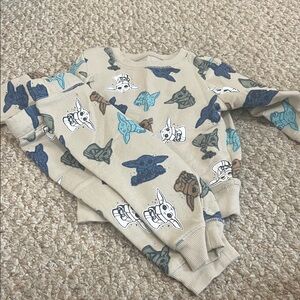 Star Wars Beige and Blue Kids Matching Set